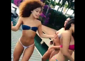 Sexy girl dancing in bikini